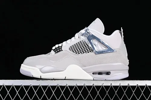 All categories Air Jordan Jordan series basketball shoes Air Jordan 4 OG version Air Jordan 4 Retro "Frozen Moments" AJ4 Joe 4 electroplated silver AQ9129-001